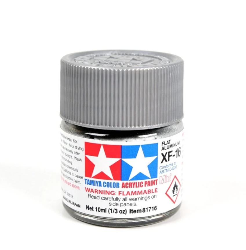 Tamiya 81716 Acrylic Paint XF-16 Flat Aluminium 10ml